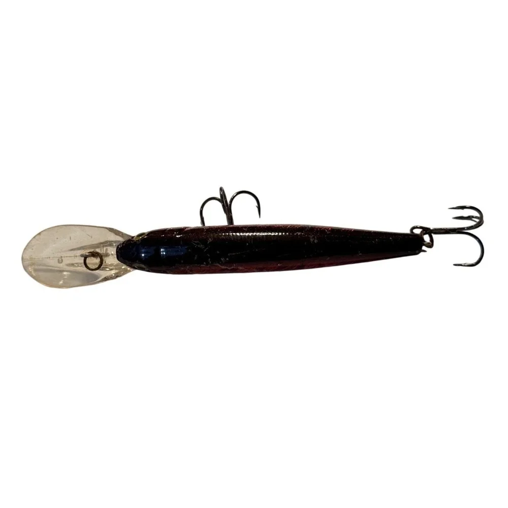 Deep Diving Minnow Fishing Lure Iridescent Gold‎ Red Silver 4 Inch Hard Bait